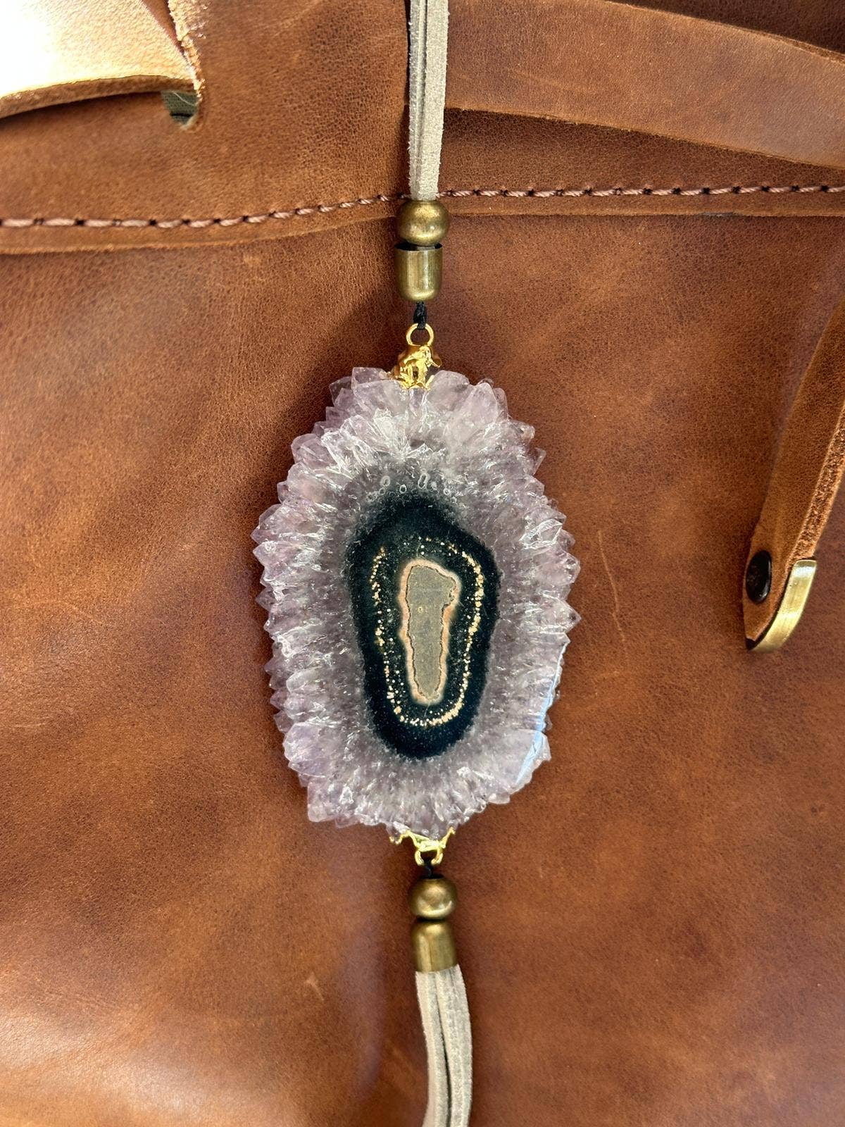 Deep Purple Project - Wholesale Purse/Bag Accessory - Women's - Crystal Bag Charm – Amethyst Stalactite Accessory4