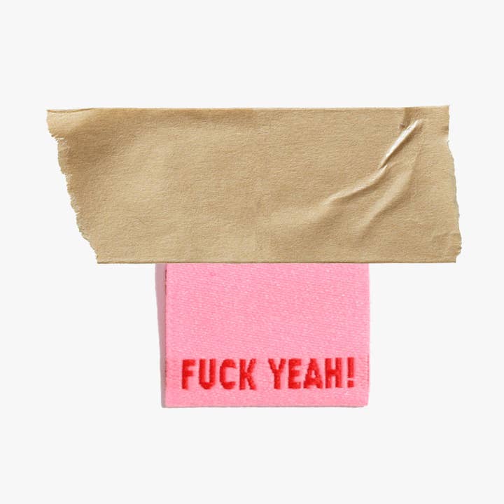 Fuck Yeah! Woven Labels | Case of 6 Units for wholesale by Kylie And The Machine UK Store
