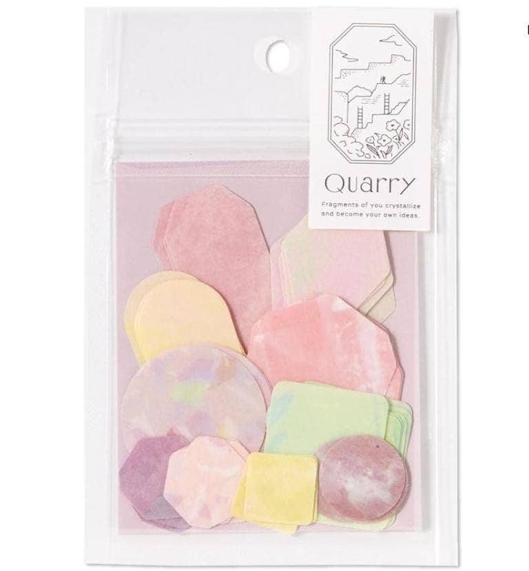 「FUNJI」In Japan - Wholesale Sticker - Quarry Stone Pastel Flake Sticker Set for Scrapbooking0