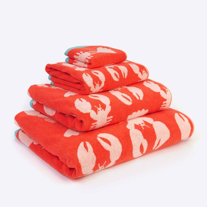 Anorak - Wholesale Bath Towel - Lobsters Organic Cotton Towels5