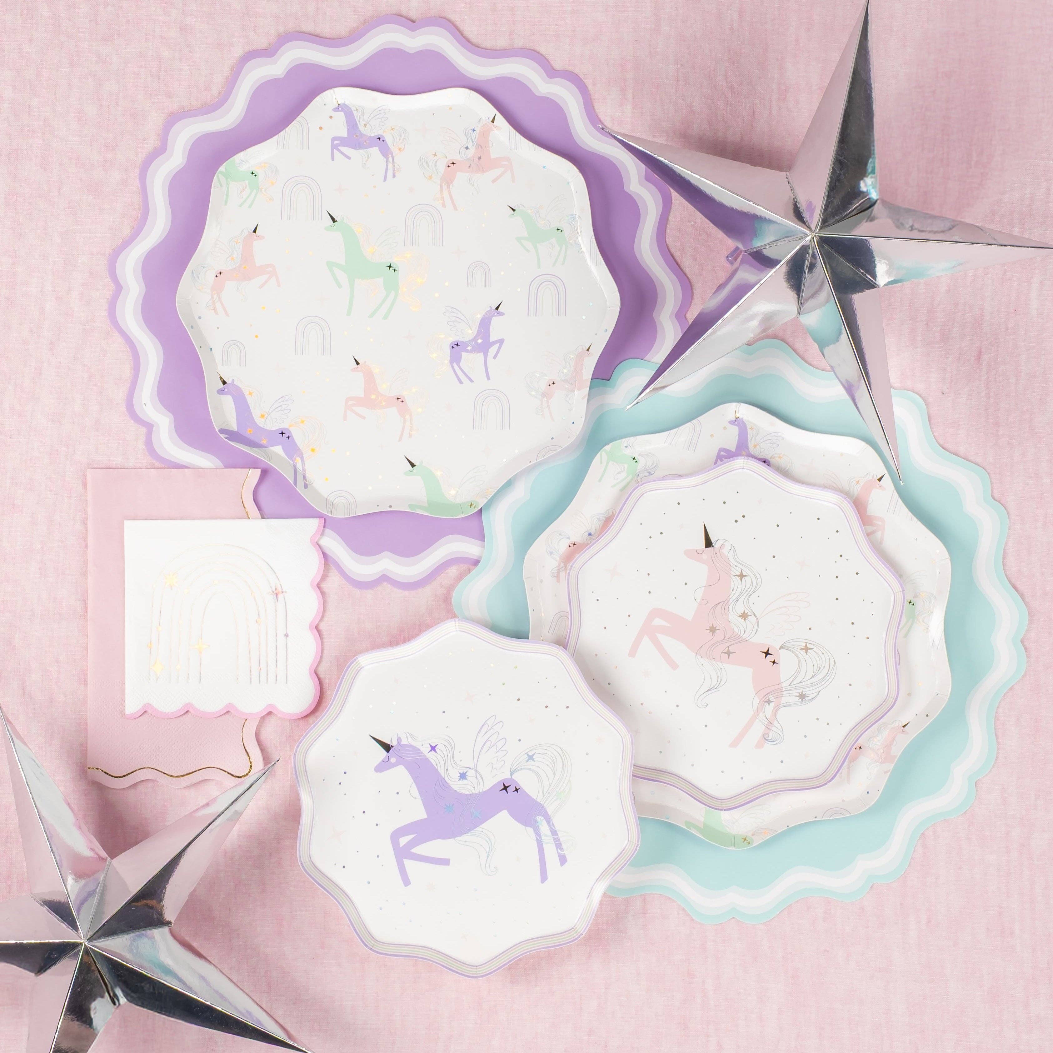 Gatherings by Curated Paperie - Wholesale Disposable Plate - UNI25-DP5- Unicorn Small Plates1
