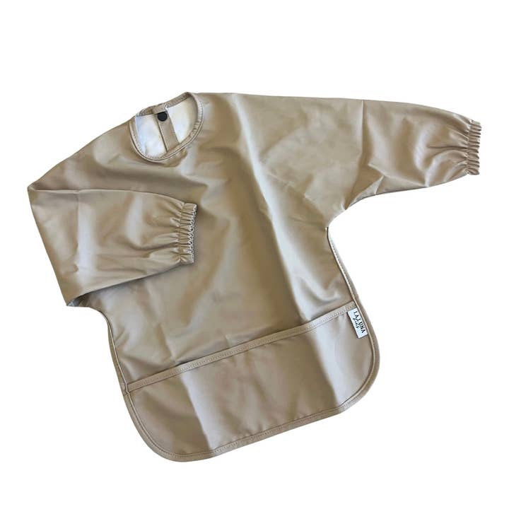 Smock Bib Beige for wholesale by La Luna Kids