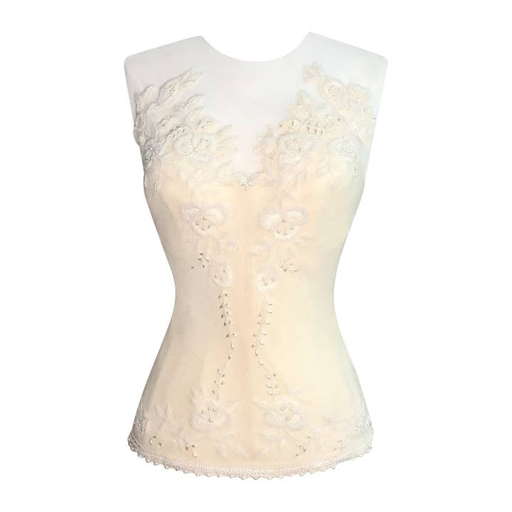Dorothy Bustier – Vintage Perlebesat Uld for engroshandel hos Deborah Lindquist