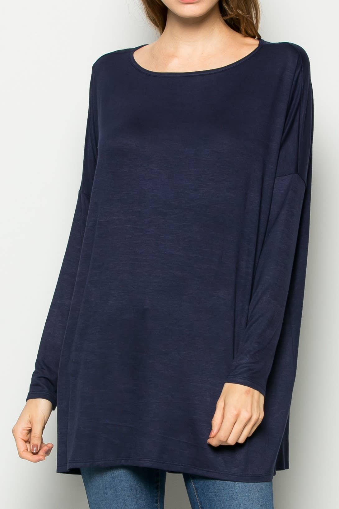 A.gain - Wholesale Tunic - Women's - 10130LP07 Heavy Weight Rayon Jersey Long Sleeve Plus Top7