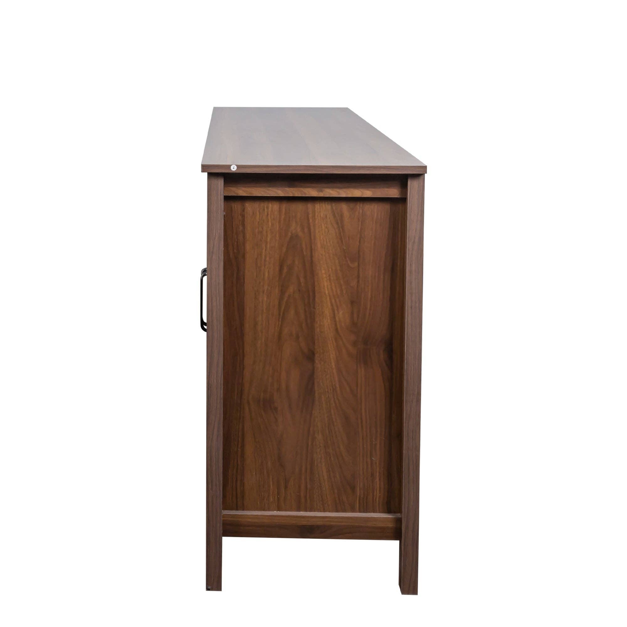 39F Inc. - Wholesale Cabinet - Walnut 4-Door Sideboard with 4 Shelves Freestanding Cabinet3