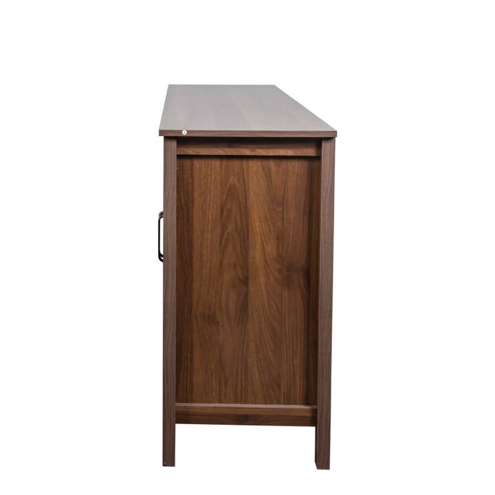 39F Inc. - Wholesale Cabinet - Walnut 4-Door Sideboard with 4 Shelves Freestanding Cabinet3