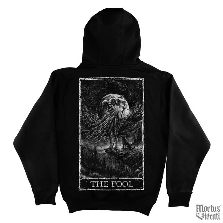 Hoodie med narrens tarotkort för wholesale av Mortus Viventi