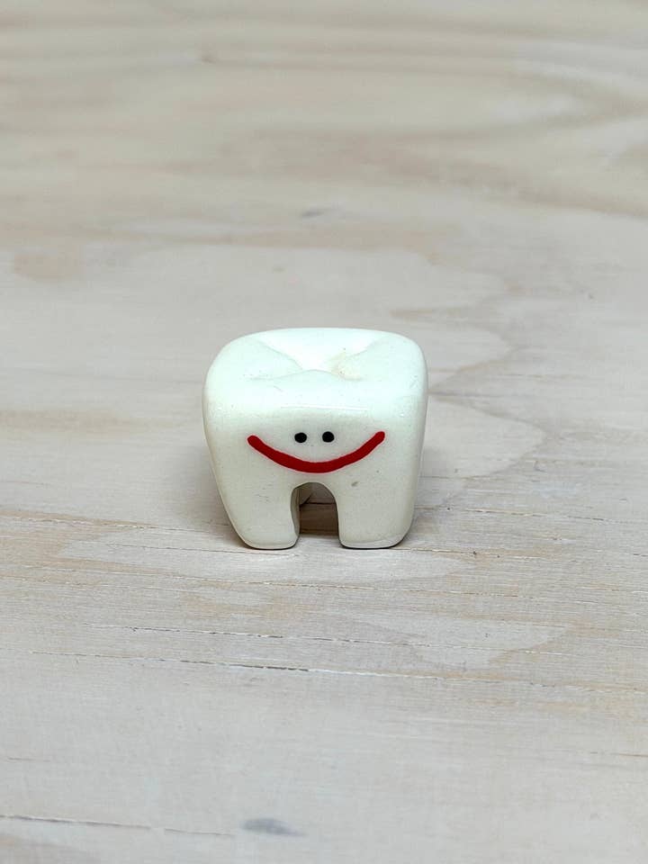 Tooth Ceramic Pal for wholesale by Rolly Poly Studios