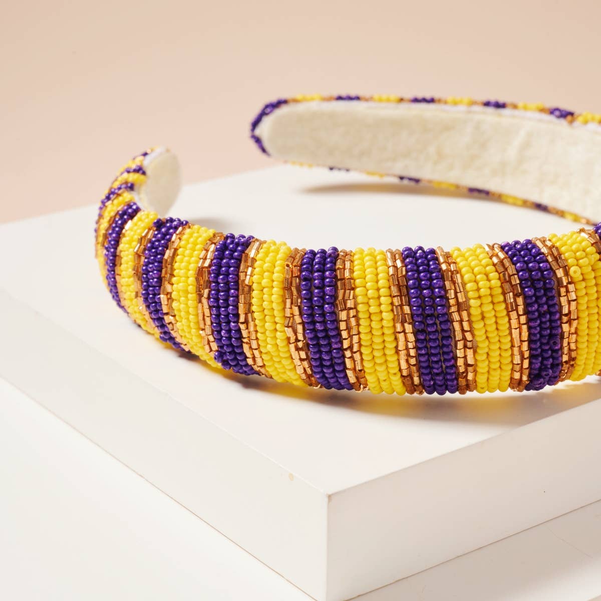 Frem - Wholesale Fashion Headband - Women's - Game Day Color Block Seed Bead Headband27