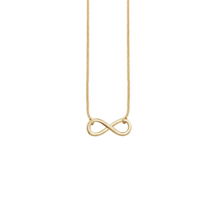 Collier infini en argent sterling 925 plaqué or jaune pour la vente par caï