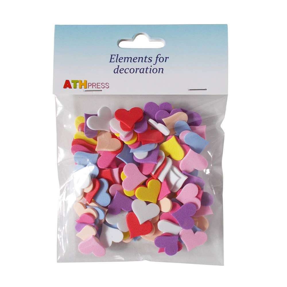 ATHobby Do It Yourself - Wholesale Craft Supplies - Mixed Colors Die-Cut Shapes Hearts EVA Foam for DIY2