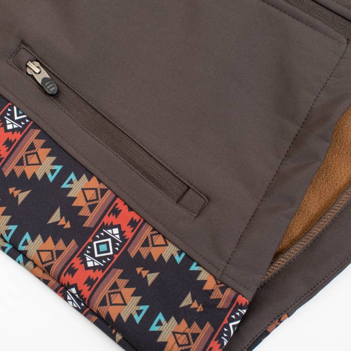 Rodeo Clothing - Wholesale Jacket - Women's - Women's Softshell Aztec Print Fleece-Lined Jackets