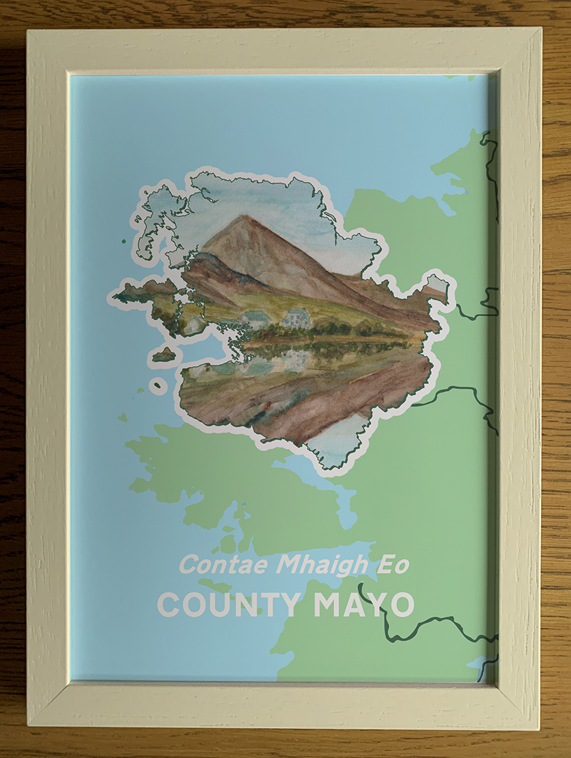 Clemence Prosen Art & Design - Wholesale Art Print - County Mayo Art Print A4 | Croagh Patrick1