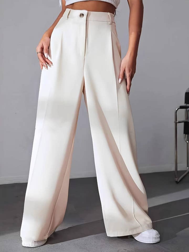 Women Solid Color Casual Tailored Straight Leg Pants and other Purchase Wholesale tailored pants. Free Returns & Net 60 Terms on Faire trending on Faire.