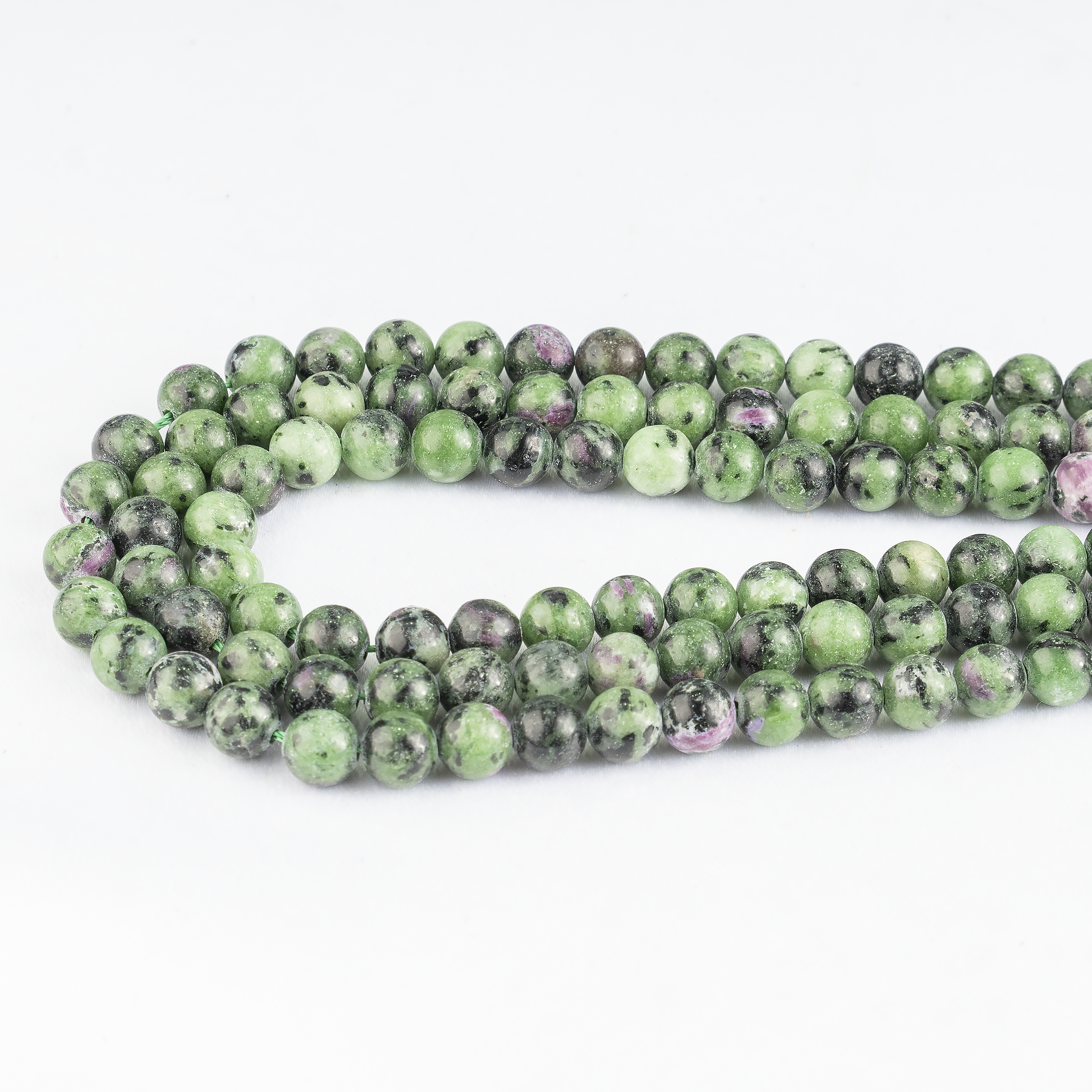 Soothing Crystals Beads - Vente Perle - Perles Rondes en Cristal | Rubis Zoïsite | Perles de Pierres de Guérison2