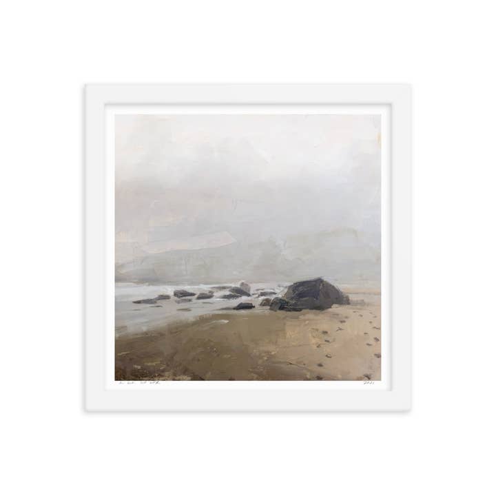 "Air+Salt" Framed Art Print, Coastal Beach Neutral Tones for wholesale by Walker T. Roman