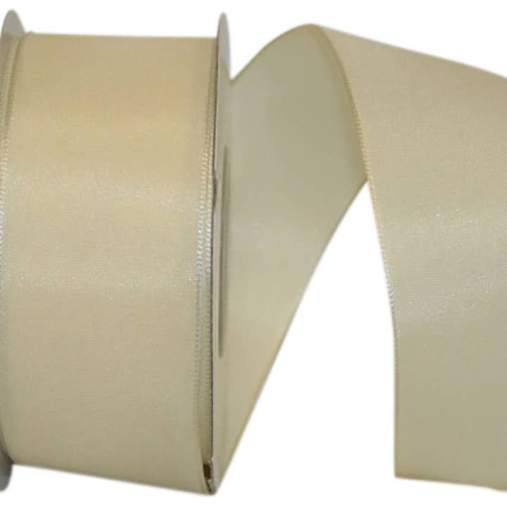 Rhapsody Taffeta Wired Edge, Ivory, 1-1/2 In, 25 Yards for wholesale by RELIANT RIBBON