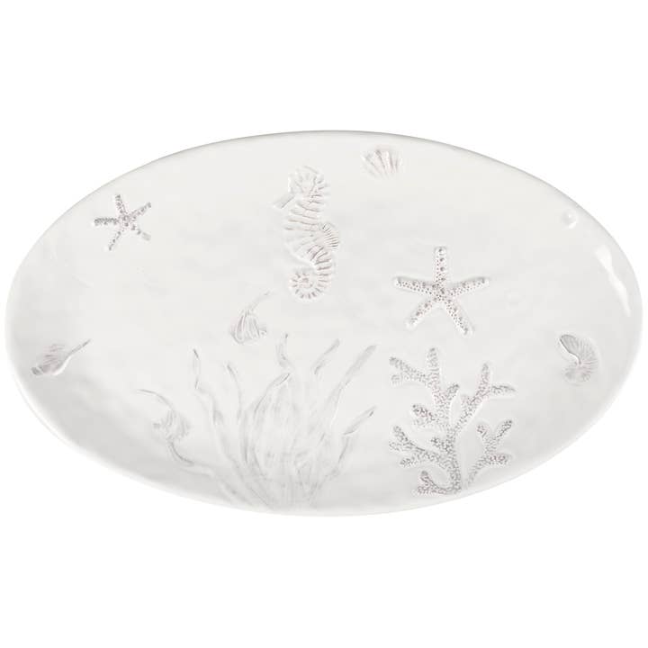 Primitives by Kathy - Wholesale Decorative Plate/Dish/Bowl - Embossed Beach Platter