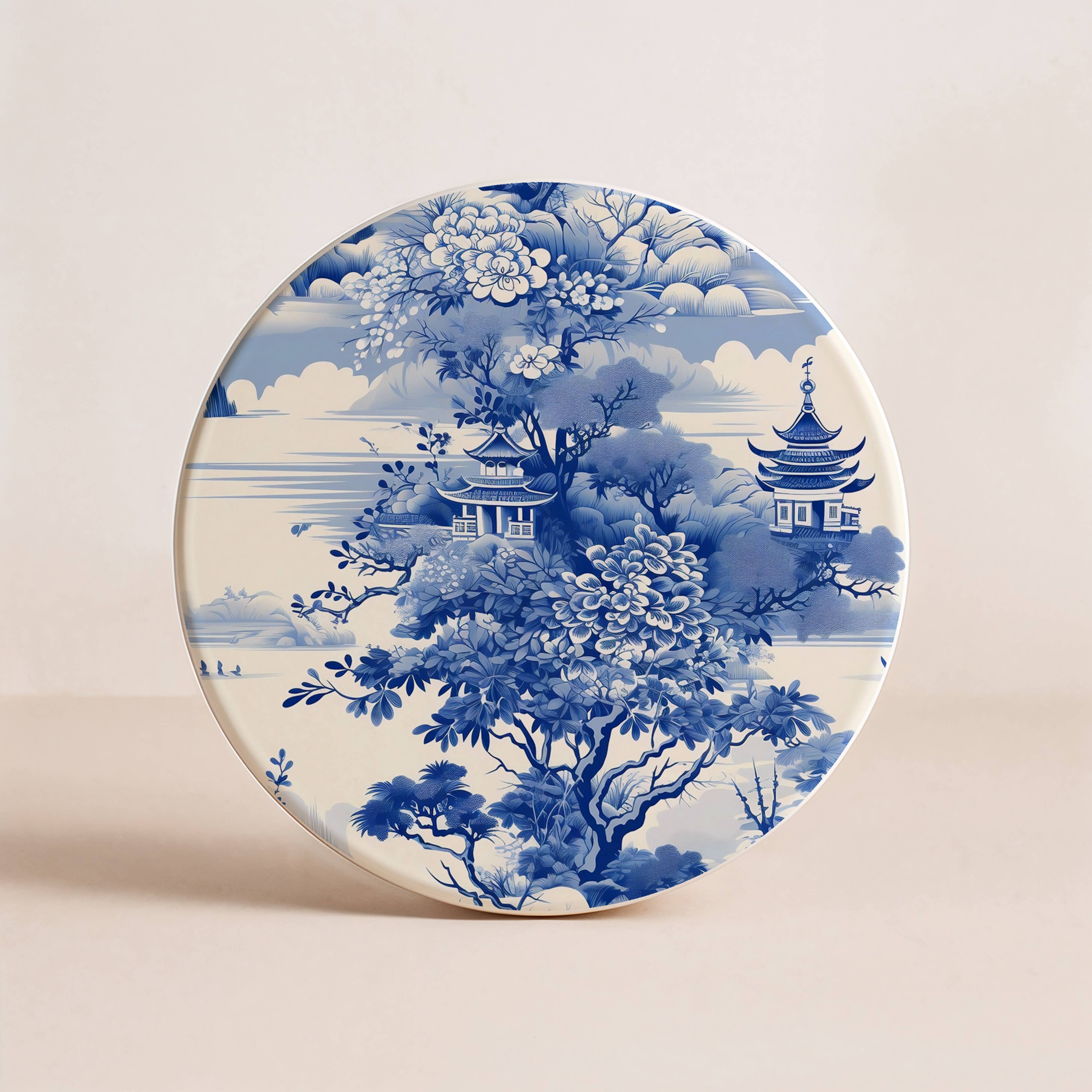 Gia Roma - Wholesale Decorative Tabletop Object - Blue Country Coaster Elegant Grandmillennial Blue Home Decor76