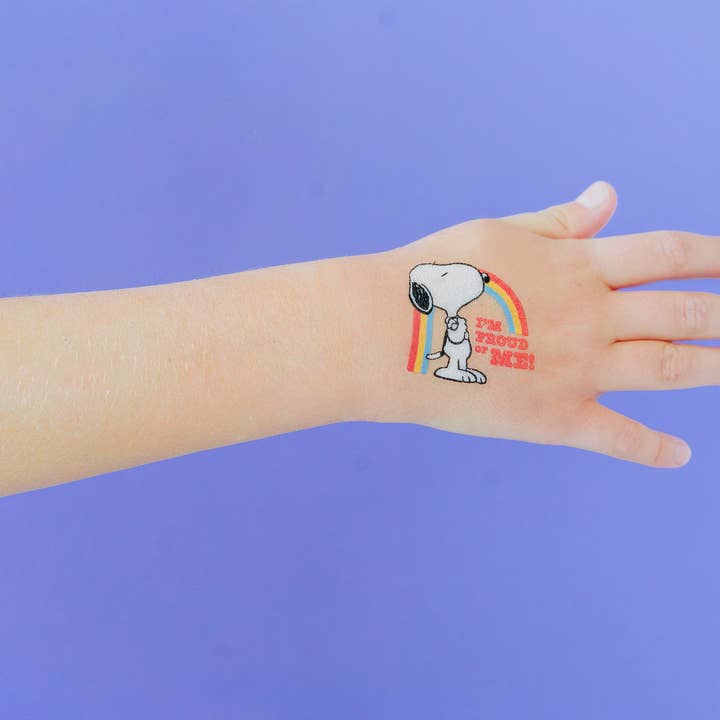 Tattly - Wholesale Temporary Tattoo - Proud Snoopy Tattoo Pair *NEW SP25