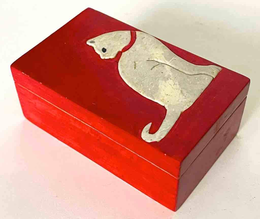 The Niger Bend - Wholesale Decorative Box - Cat Silhouette Design - Small Rectangle Soapstone Trinket Decor Box12