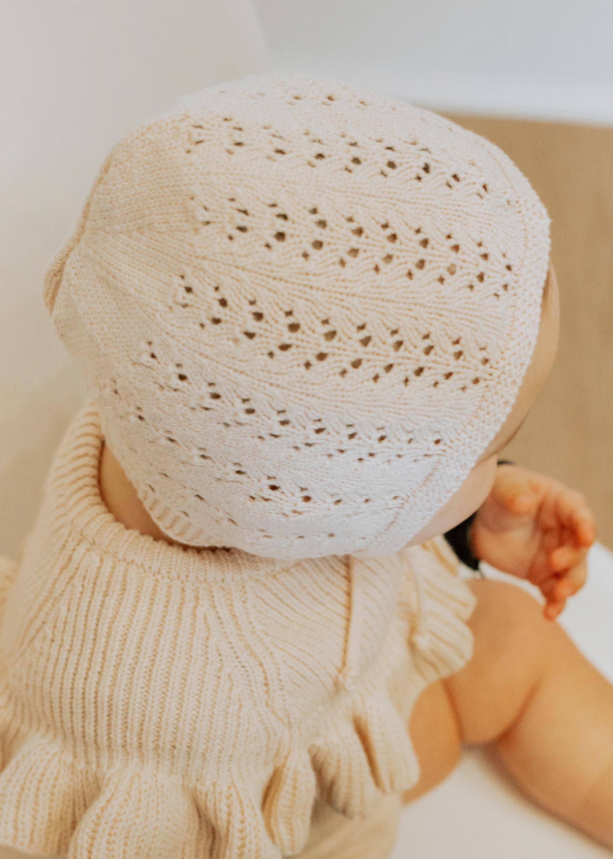 OLIVE & CRADLE - Wholesale Bonnet - Baby - Jamie Knit Bonnet2