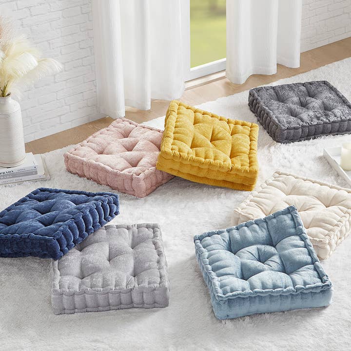 Olliix - Wholesale Floor Pillow - Square Large Pillow Seating Floor Cushion, Yellow6