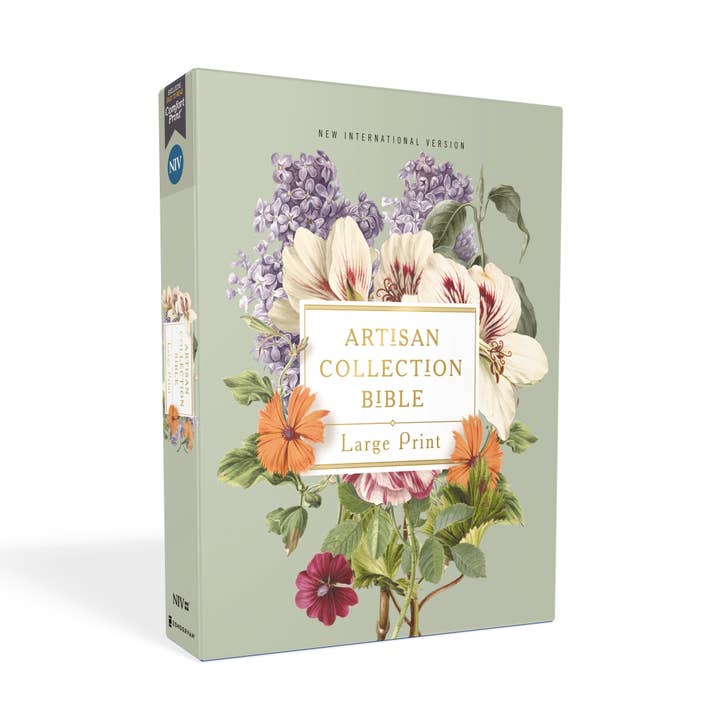 HarperCollins Christian Publishing - Wholesale Religion Book - NIV Artisan Collection Bible LP Leathersoft Sage Floral0