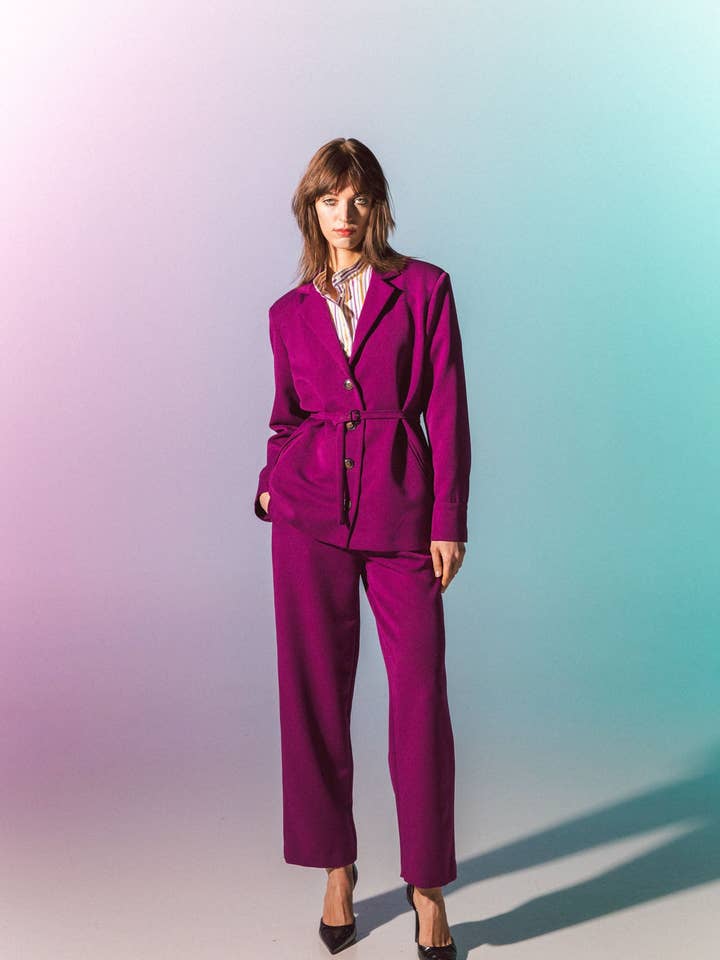 Trousers with belt for wholesale by simona bonacci