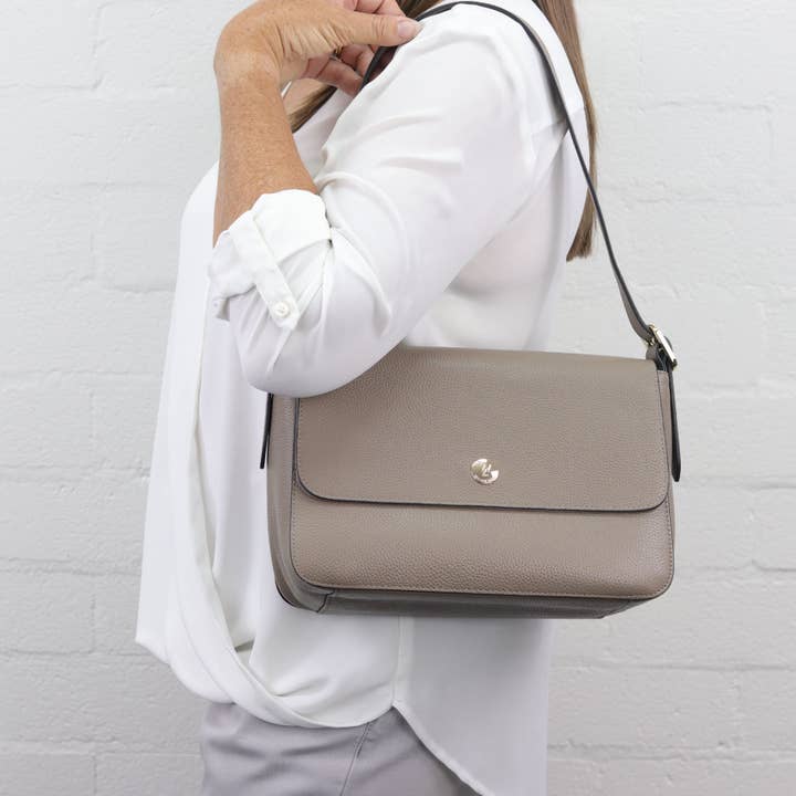 Willow & Zac - Wholesale Shoulder bag – women's - Louise Fog Leather Shoulder Bag2