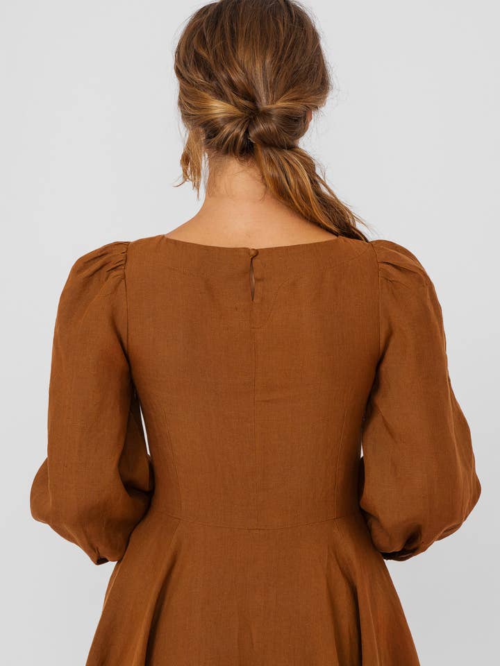 Red Poppy Hawthorn Dress, Long Sleeve for wholesale on Faire31