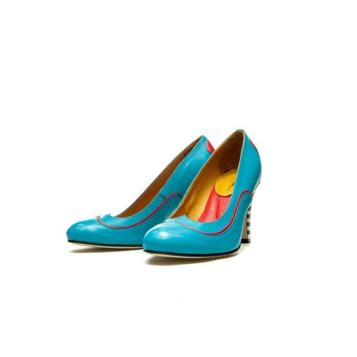 Pumps – City Heart – Blue for wholesale by Milenika shoes