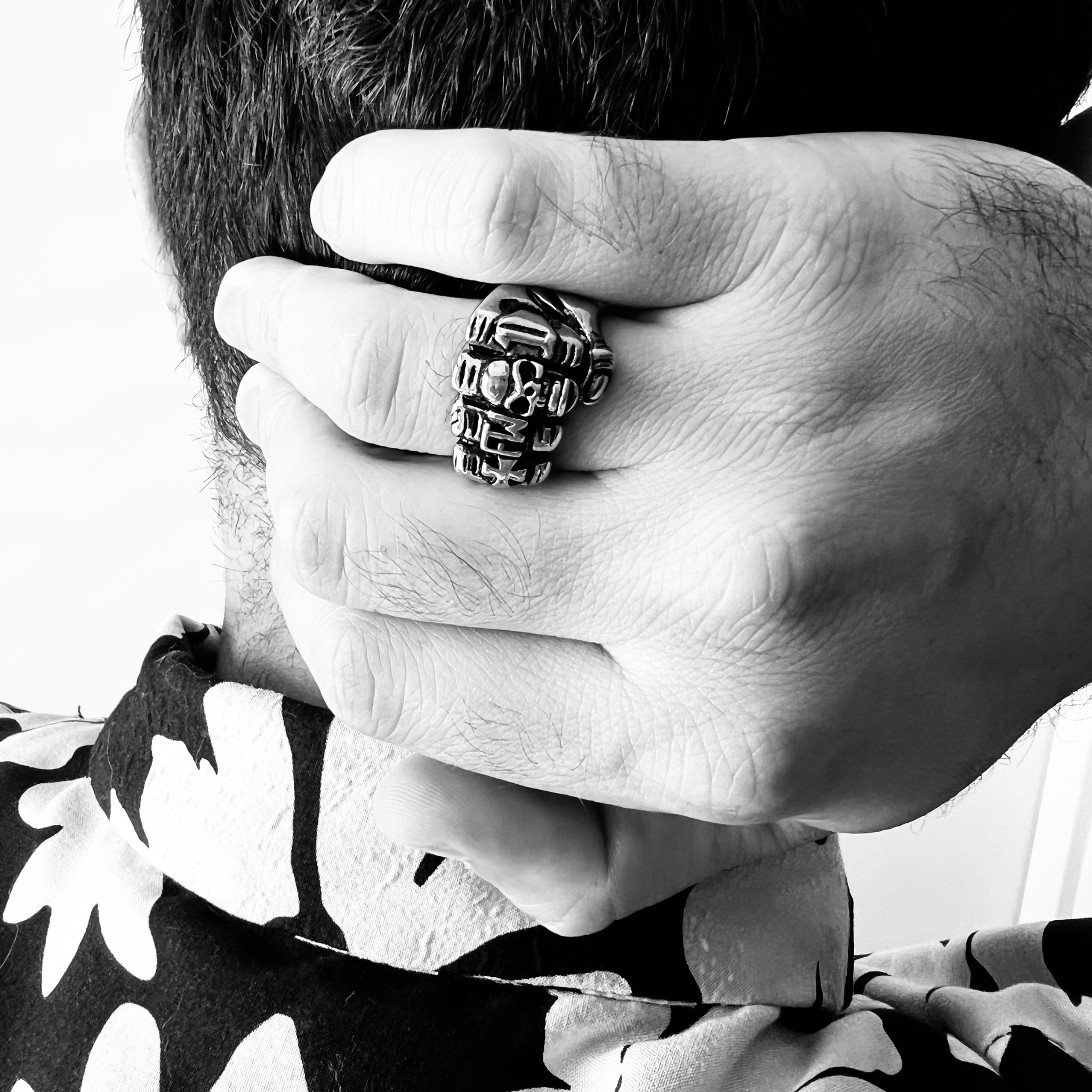 WJW - Wholesale Cocktail/Statement Ring - Stainless Steel Biker Rings Fist Ring6