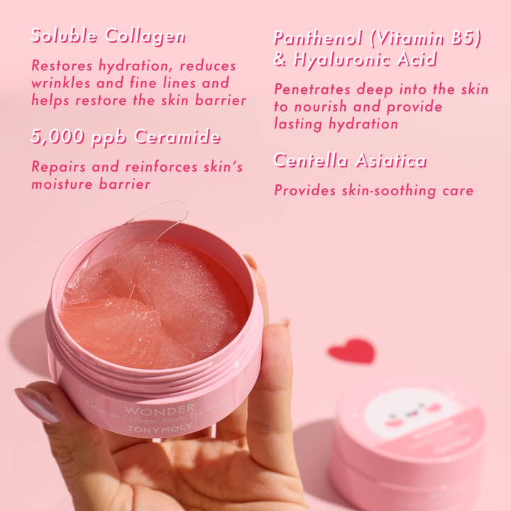 TONYMOLY - Vente Masques de traitement yeux - Patchs pour les yeux Wonder Ceramide Collagen Mochi6