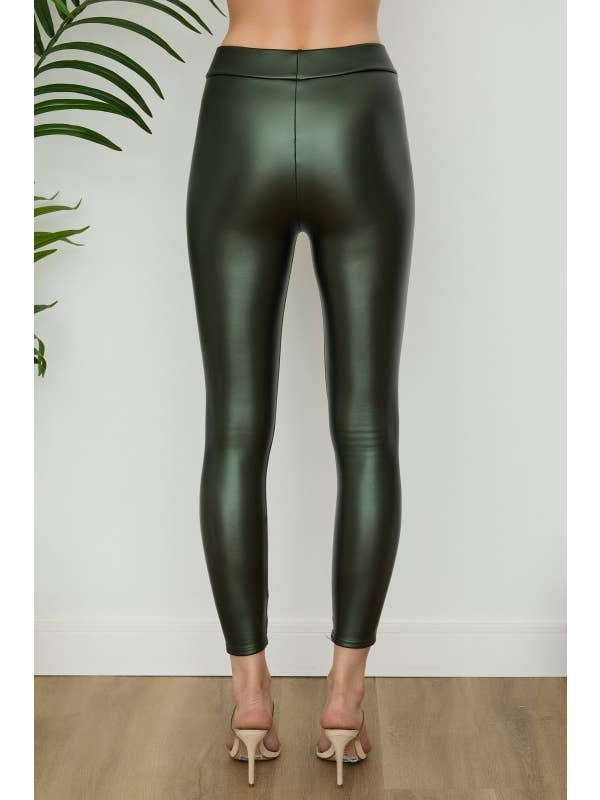 VENTI6 - Wholesale Fashion Leggings - Women's - PU COATED LEGGINGS (50228-PU)22