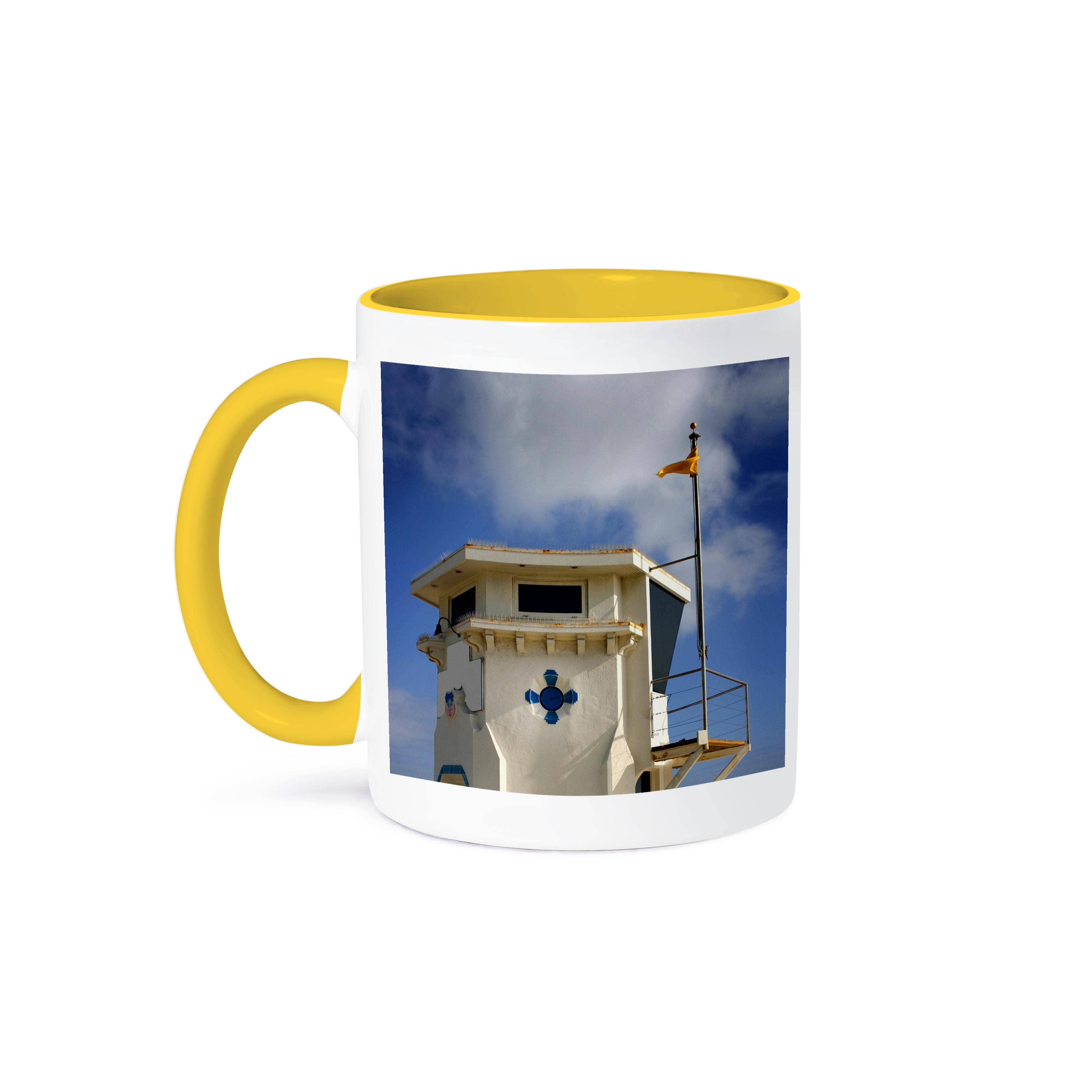 3dRose - Wholesale Coffee Mug - 3dRose, Laguna Beach lifeguard tower with the ocean in the background., Mug0