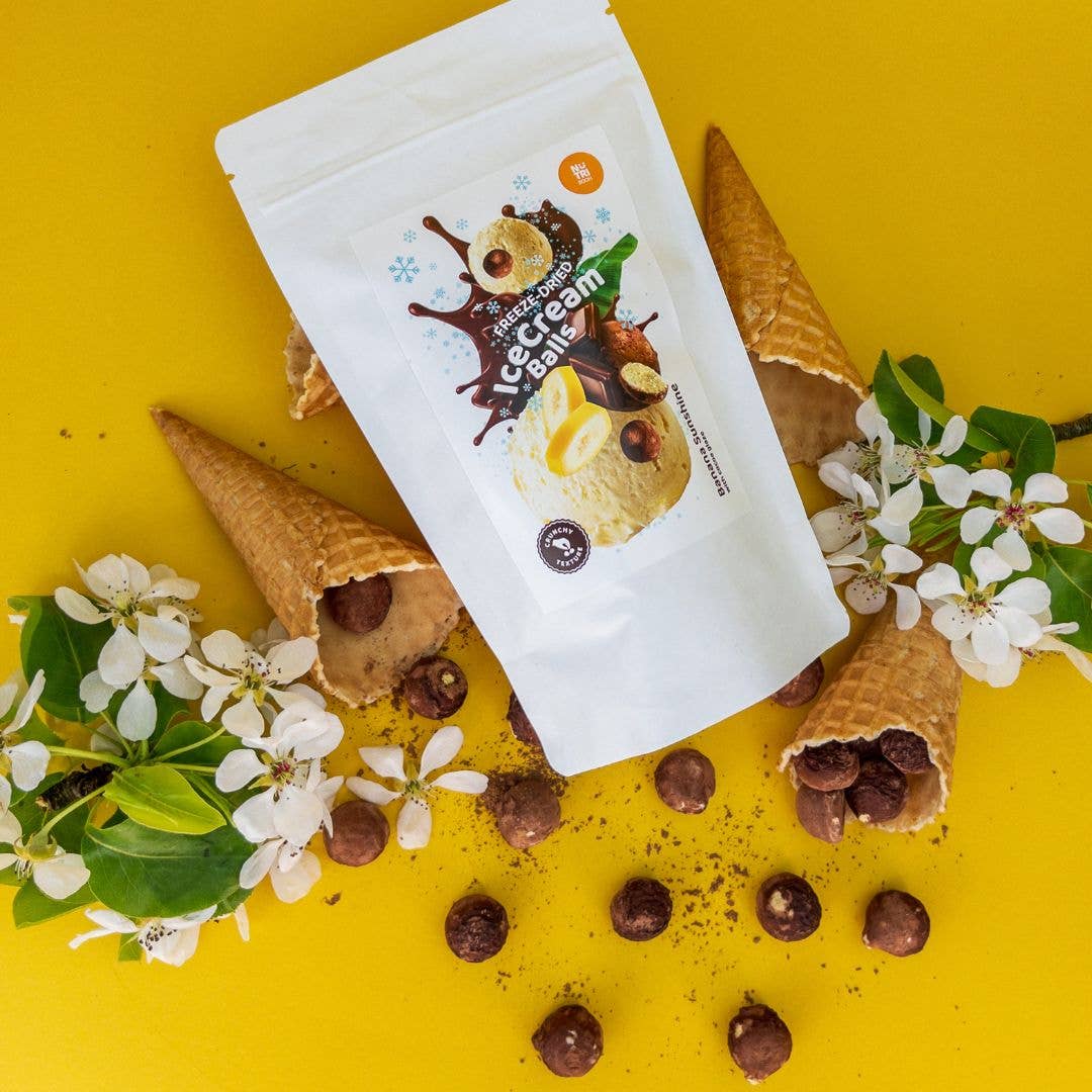 NutriBoom - Vente Glaces/sorbets - Boules de crème glacée lyophilisée Banane Sunshine 45 g13