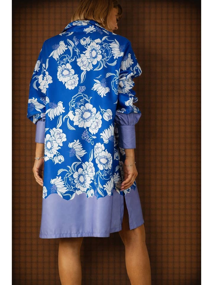 BOARDER PRINT SHIRT DRESS for wholesale by Mulla