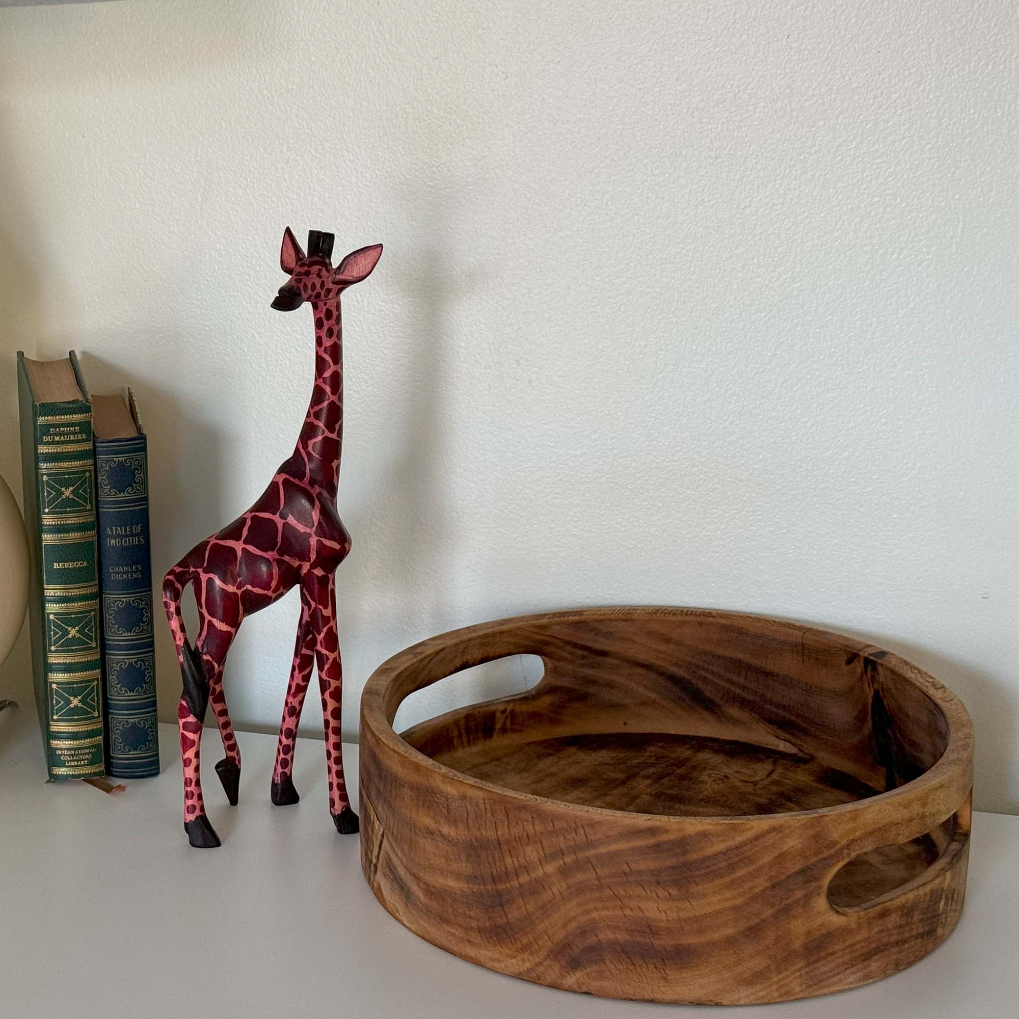 Global Crafts - Wholesale Sculpture - Standing Giraffe Wood Sculpture1