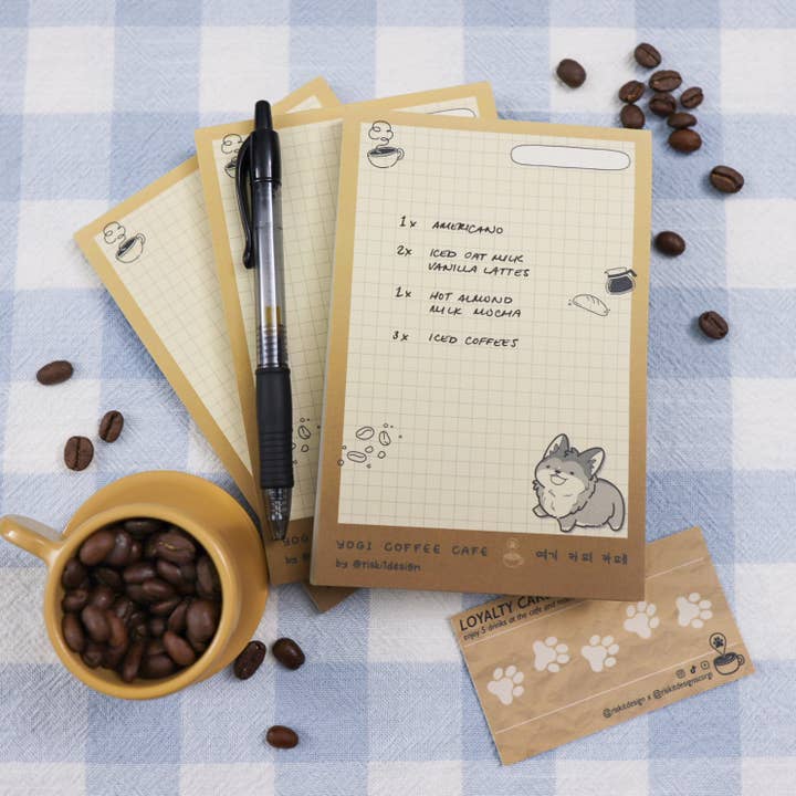 Bloc-notes Good Beans 4 x 6 pour la vente par Riskit Design
