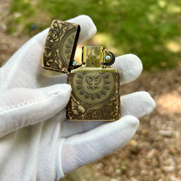 Defcon Supply – wholesale Lighter – John Wick High Table Zippo | Solid Brass Armor Case | Deep Engraved | Made in US1