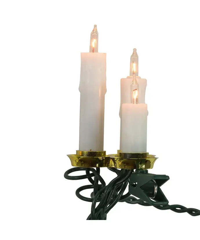 Kurt S. Adler, Inc. - Wholesale Flameless Candle - 15/L TRIPLE CANDLE LIGHT SET4