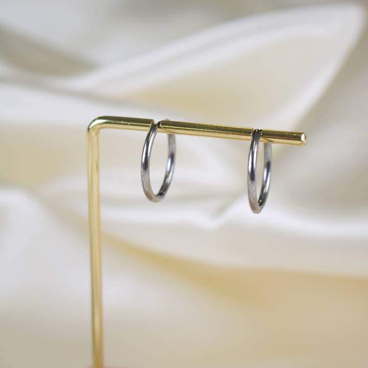 TISH jewelry - Wholesale Hoop Earrings - Sage // Simple Round Hoops3