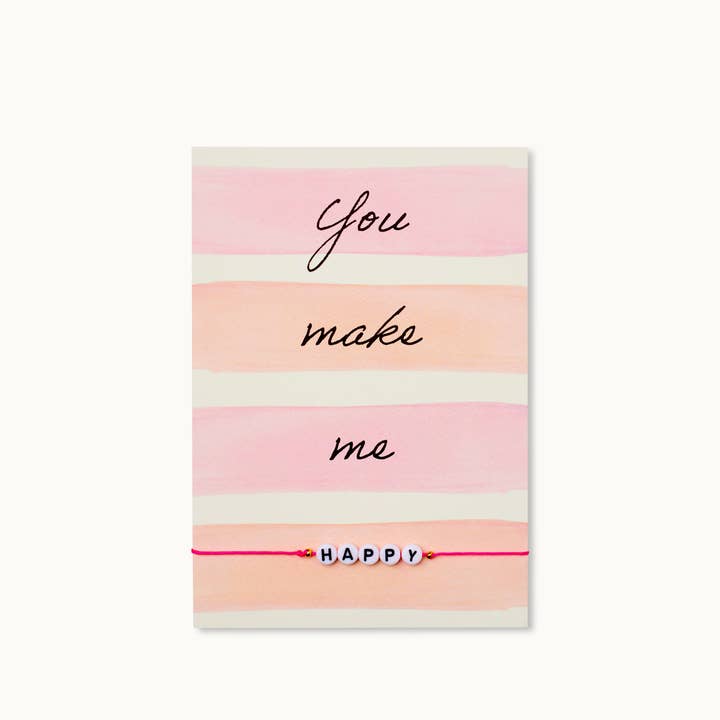 Armbåndskort: Du gør mig GLAD! for engroshandel hos by Vivi.