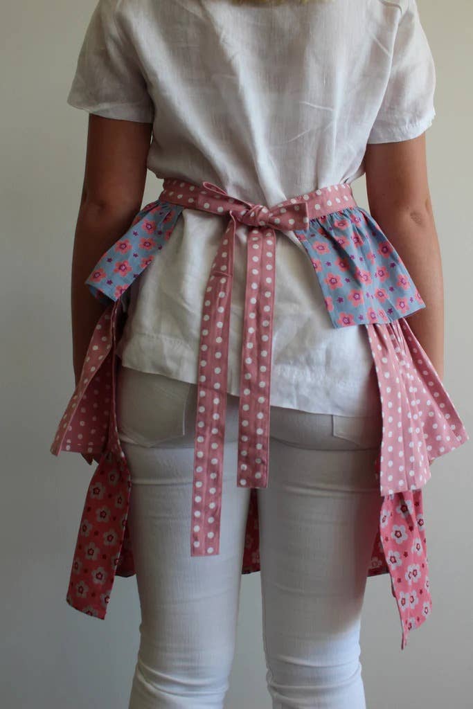 Pink With Three Tiers Katie Half Apron for wholesale on Faire2