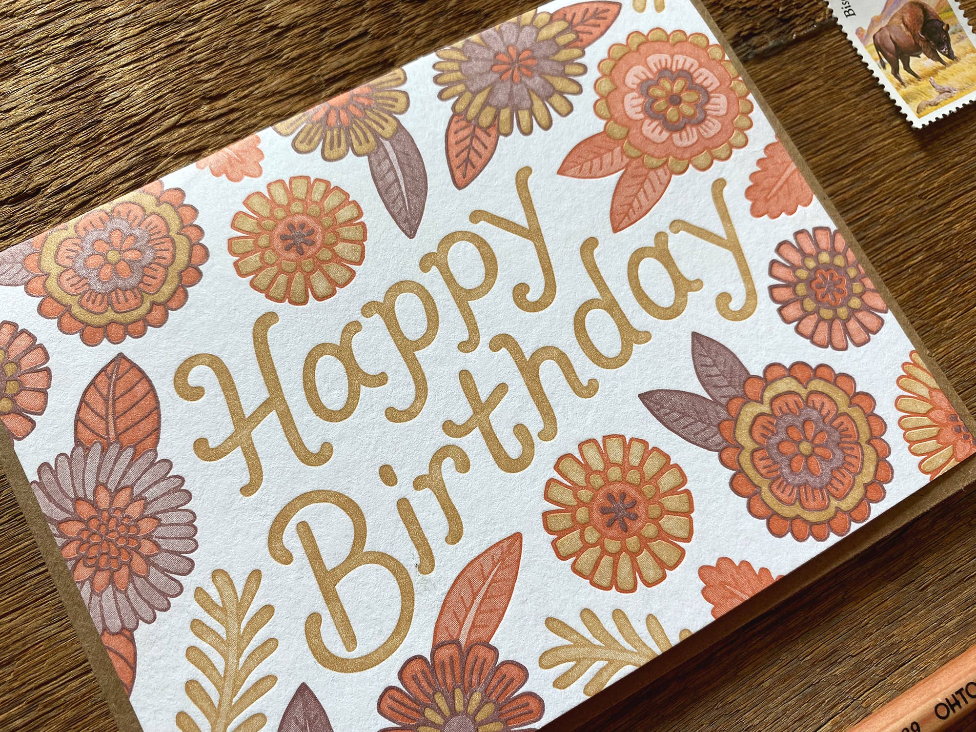 Noteworthy Paper & Press - Wholesale Birthday Card - Retro Flora Birthday Card2