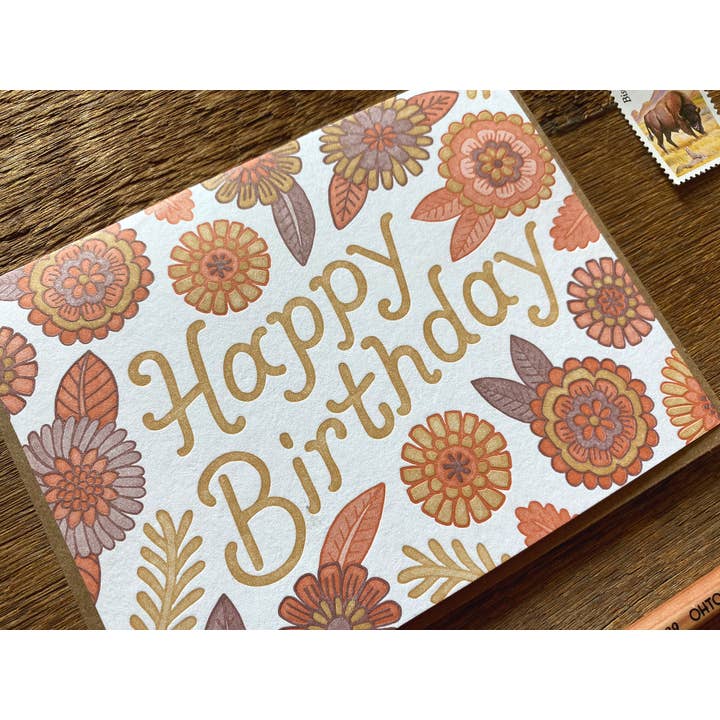 Noteworthy Paper & Press – postal de parabéns por atacado – Cartão de aniversário Retro Flora2