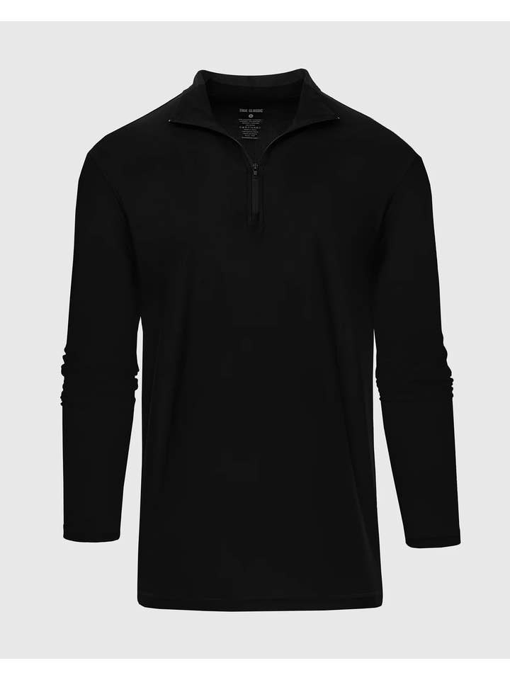 True Classic - Wholesale Athletic Top - Men's - Performance Shirt | Quarter Zip | Black1