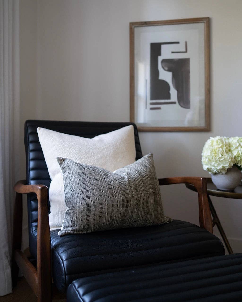 Linen & James - Vendita all'ingrosso Fodera cuscino decorativo - Davis | Fodera per cuscino a righe intrecciate color oliva6