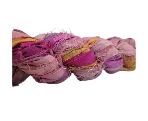 Sun Enterprises B.V. – wholesale Tygrulle – Sari silkesband Min rosa0